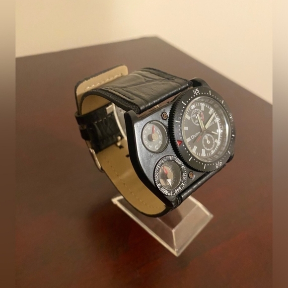 Black Multi-Function Watch with Compass - Picture 2 of 3